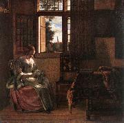 HOOCH, Pieter de, Woman Reading a Letter s